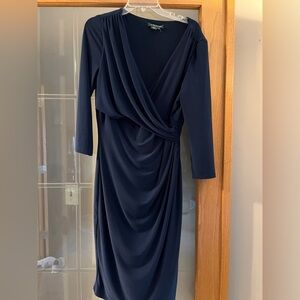 Stunning navy blue Lauren Ralph Lauren evening dress. Worn once